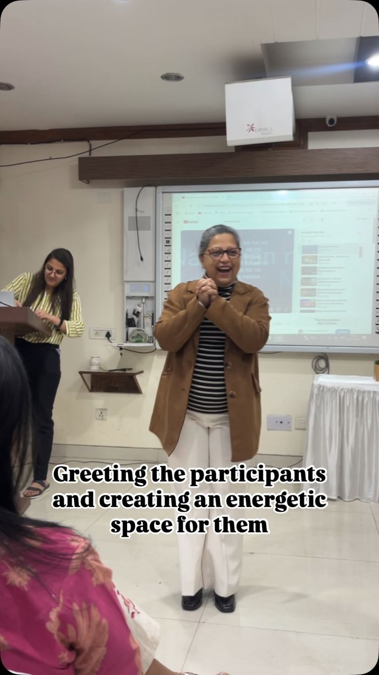 Greeting the participate and creating an energetic space for them